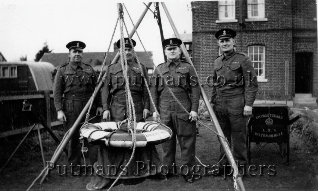 Coastguards L to R: Joseph Marriott, Mr Boon,Mr. Ivory, Mr Brooks